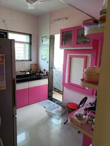 Kitchen Image of 750 Sq.ft 1 BHK Apartment / Flat for rent in Vaishnavi Sahil Heights, Pimple Nilakh Pune for Rs. 25000