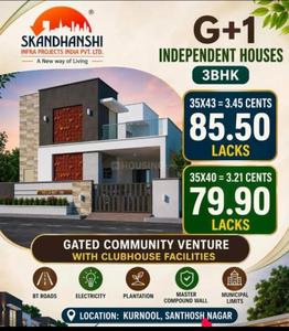 Image of 1554 Sq.ft 3 BHK Independent House for sale in Santosh Nagar Colony, Kurnool for Rs. 8550000