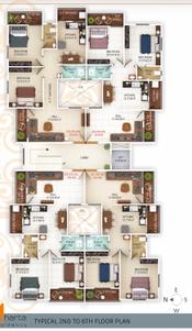Floor Plan Image of 1100 Sq.ft 2 BHK Apartment / Flat for sale in Manewada Nagpur for Rs. 5500000