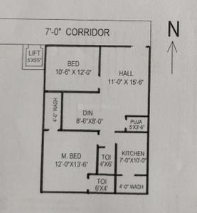 Image of 1050 Sq.ft 2 BHK Apartment / Flat for rent in Sai Sree Arcade	, Suchitra, Hyderabad for Rs. 16000
