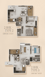 Image of 1243 Sq.ft 3 BHK Apartment / Flat for sale in Kings County, Wakad, Pune for Rs. 14000000