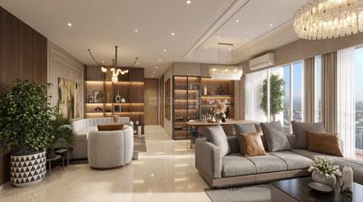 Hall Image of 1500 Sq.ft 3 BHK Apartment / Flat for sale in Bombay Three ICC B Wing, Wadala Mumbai for Rs. 67000000