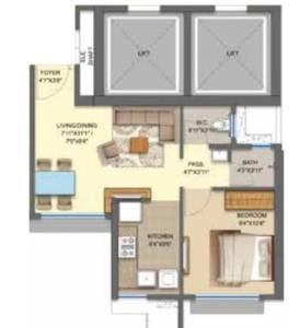 Image of 630 Sq.ft 2 BHK Apartment / Flat for sale in Runwal Avenue Wing K, Kanjurmarg East, Mumbai for Rs. 16500000