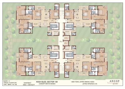 Image of 920 Sq.ft 2 BHK Apartment / Flat for sale in Jaypee Kasa Isles, Sector 129, Noida for Rs. 7000000