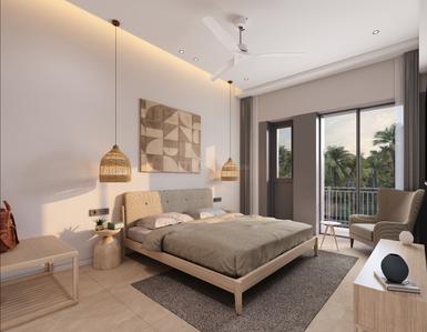 Bedroom Image of 1200 Sq.ft 2 BHK Apartment / Flat for sale in Panjim Goa for Rs. 12800000