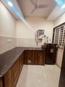 Kitchen Image of 400 Sq.ft 1 BHK Builder Floor for rent in Mahalakshmi Nagar Indore for Rs. 16500