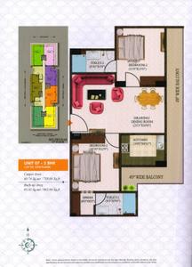 Image of 1302 Sq.ft 3 BHK Apartment / Flat for sale in Gitanjali Shreeniketan, Lukarganj, Allahabad for Rs. 13500000
