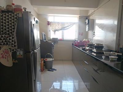 Kitchen Image of 1350 Sq.ft 3 BHK Apartment / Flat for rent in Vision Greenville, Hadapsar Pune for Rs. 45000