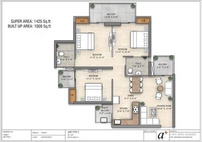 Image of 1425 Sq.ft 3 BHK Apartment / Flat for sale in Saviour Vridhi Towers, Noida Extension, Greater Noida for Rs. 13181250