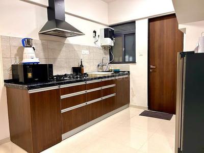 Kitchen Image of 1200 Sq.ft 2 BHK Builder Floor for rent in Gera World Of Joy, Upper Kharadi Pune for Rs. 50000