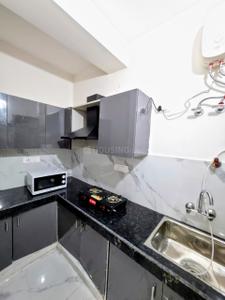 Kitchen Image of 700 Sq.ft 1 BHK Builder Floor for rent in Sector 46 Gurgaon for Rs. 38000