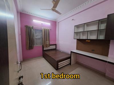 Bedroom Image of 1500 Sq.ft 2 BHK Builder Floor for rent in Earthshastra Nariman Point, Mahalakshmi Nagar Indore for Rs. 20000