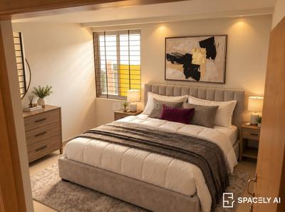 Bedroom Image of 675 Sq.ft 2 BHK Apartment / Flat for rent in Arun Excello Temple Green Heights, Oragadam Sriperambattur Chennai for Rs. 19000