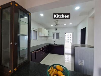 Kitchen Image of 2160 Sq.ft 3 BHK Apartment / Flat for sale in Cybercity Rainbow Vistas Rock Garden, Borabanda Hyderabad for Rs. 22500000