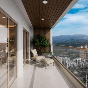 Balcony Image of 820 Sq.ft 2 BHK Apartment / Flat for sale in Chandak GreenAiry, Borivali East Mumbai for Rs. 19900000