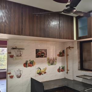 Kitchen Image of 600 Sq.ft 1 BHK Apartment / Flat for rent in Vesu Surat for Rs. 15000
