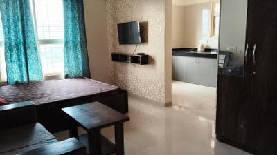 Bedroom Image of 320 Sq.ft 1 RK Apartment / Flat for rent in Nyati Elysia, Kharadi Pune for Rs. 24000