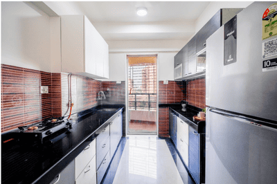 Kitchen Image of 1120 Sq.ft 3 BHK Apartment / Flat for sale in Srishti Synchronicity, Powai Mumbai for Rs. 33500000
