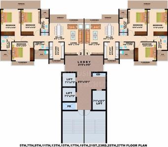 Image of 1320 Sq.ft 2 BHK Apartment / Flat for sale in Bhagwati Greens 1, Kharghar, Navi Mumbai for Rs. 32000000