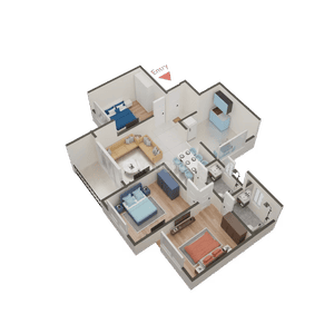 Image of 1413 Sq.ft 3 BHK Apartment / Flat for sale in Que 914, Mundhwa, Pune for Rs. 10700000
