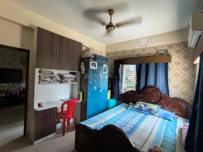 Bedroom Image of 600 Sq.ft 1 BHK Apartment / Flat for rent in Eden Tolly Cascades, Haridevpur Dhali Para Kolkata for Rs. 18000