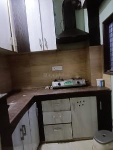 Kitchen Image of 500 Sq.ft 1 BHK Builder Floor for rent in Ashok Nagar New Delhi for Rs. 17000