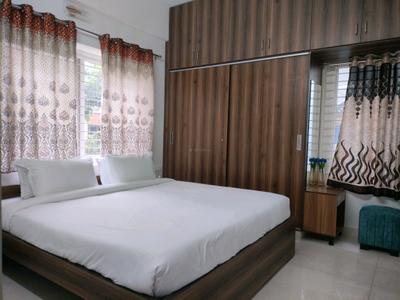 Bedroom Image of 1100 Sq.ft 2 BHK Independent House for rent in Domlur Layout Bengaluru for Rs. 80000