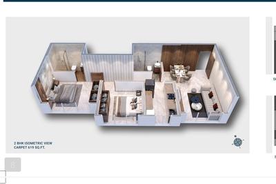 Image of 460 Sq.ft 1 BHK Apartment / Flat for sale in Vivan Heights, Chedda Nagar, Mumbai for Rs. 9500000
