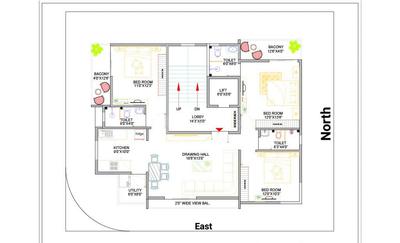 Image of 1600 Sq.ft 3 BHK Apartment / Flat for sale in Manish Nagar, Nagpur for Rs. 7500000