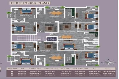 Image of 835 Sq.ft 2 BHK Apartment / Flat for sale in Beltola, Guwahati for Rs. 4950000