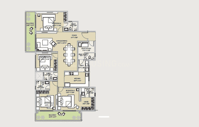Image of 3870 Sq.ft 4 BHK Apartment / Flat for sale in Kodihalli, Bengaluru for Rs. 105500000