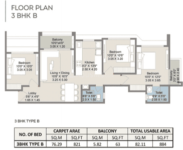 Image of 1490 Sq.ft 3 BHK Apartment / Flat for sale in Parshwa Greens, Moshi, Pune for Rs. 6800000