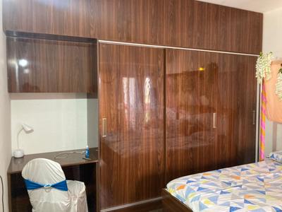 Bedroom Image of 1500 Sq.ft 3 BHK Apartment / Flat for rent in Zen Indraprastha by Pratham, Mahalakshmi Layout Bengaluru for Rs. 50000