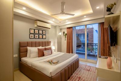 Bedroom Image of 650 Sq.ft 1 BHK Apartment / Flat for rent in Shalimar Oneworld Vista, Gomti Nagar Lucknow for Rs. 9000