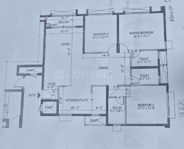 Image of 1675 Sq.ft 3 BHK Apartment / Flat for sale in Purva Atmosphere, R.K. Hegde Nagar, Bengaluru for Rs. 24000000
