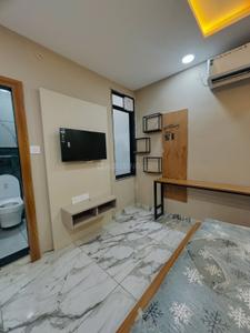 Bedroom Image of 550 Sq.ft 1 RK Builder Floor for rent in Mahalakshmi Nagar Indore for Rs. 15000