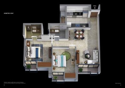 Image of 1050 Sq.ft 2 BHK Apartment / Flat for sale in Dynamix Parkwoods D5, Thane West, Thane for Rs. 13000000