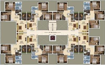 Floor Plan Image of 667 Sq.ft 2 BHK Apartment / Flat for sale in Sky Kasturi Nagar, Gotal Pajri Nagpur for Rs. 2500000