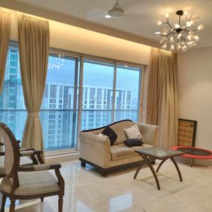 Hall Image of 1700 Sq.ft 3 BHK Apartment / Flat for rent in Sheth Avalon, Thane West Thane for Rs. 110000
