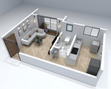 Image of 651 Sq.ft 1 BHK Apartment / Flat for sale in Aastha Omkar, Titwala, Thane for Rs. 2600000