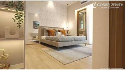 Bedroom Image of 1920 Sq.ft 3 BHK Apartment / Flat for sale in Godrej Zenith, Sector 89 Gurgaon for Rs. 28500000