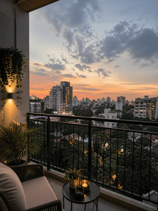 Balcony Image of 1850 Sq.ft 3 BHK Apartment / Flat for sale in Titrdi Udaipur for Rs. 10000000