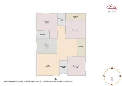 Image of 1590 Sq.ft 3 BHK Apartment / Flat for sale in Sowmya Sarovar by Sowmya Developers, Thanisandra, Bengaluru for Rs. 11800000