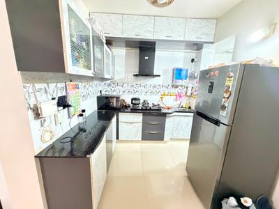 Kitchen Image of 600 Sq.ft 1 BHK Studio for rent in Savvy Studioz, Gota Ahmedabad for Rs. 27000