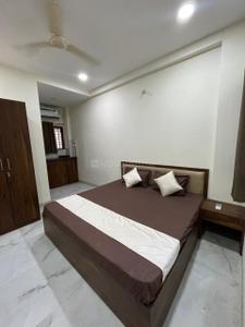 Bedroom Image of 350 Sq.ft 1 RK Builder Floor for rent in Mahalakshmi Nagar Indore for Rs. 13000