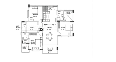 Image of 1452 Sq.ft 3 BHK Apartment / Flat for sale in The Great Ashoka City, Ranipur, Patna for Rs. 11500000