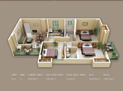 Image of 891 Sq.ft 3 BHK Apartment / Flat for sale in Azara, Guwahati for Rs. 4850000