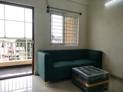 Living Room Image of 650 Sq.ft 1 BHK Independent House for rent in Bellandur Bengaluru for Rs. 30500