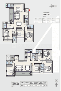 Image of 1400 Sq.ft 3 BHK Apartment / Flat for sale in Atrium Montaire, Baner, Pune for Rs. 13100000