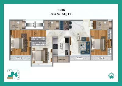 Image of 650 Sq.ft 2 BHK Apartment / Flat for sale in Origin Rock Highland, Kandivali West, Mumbai for Rs. 11500000